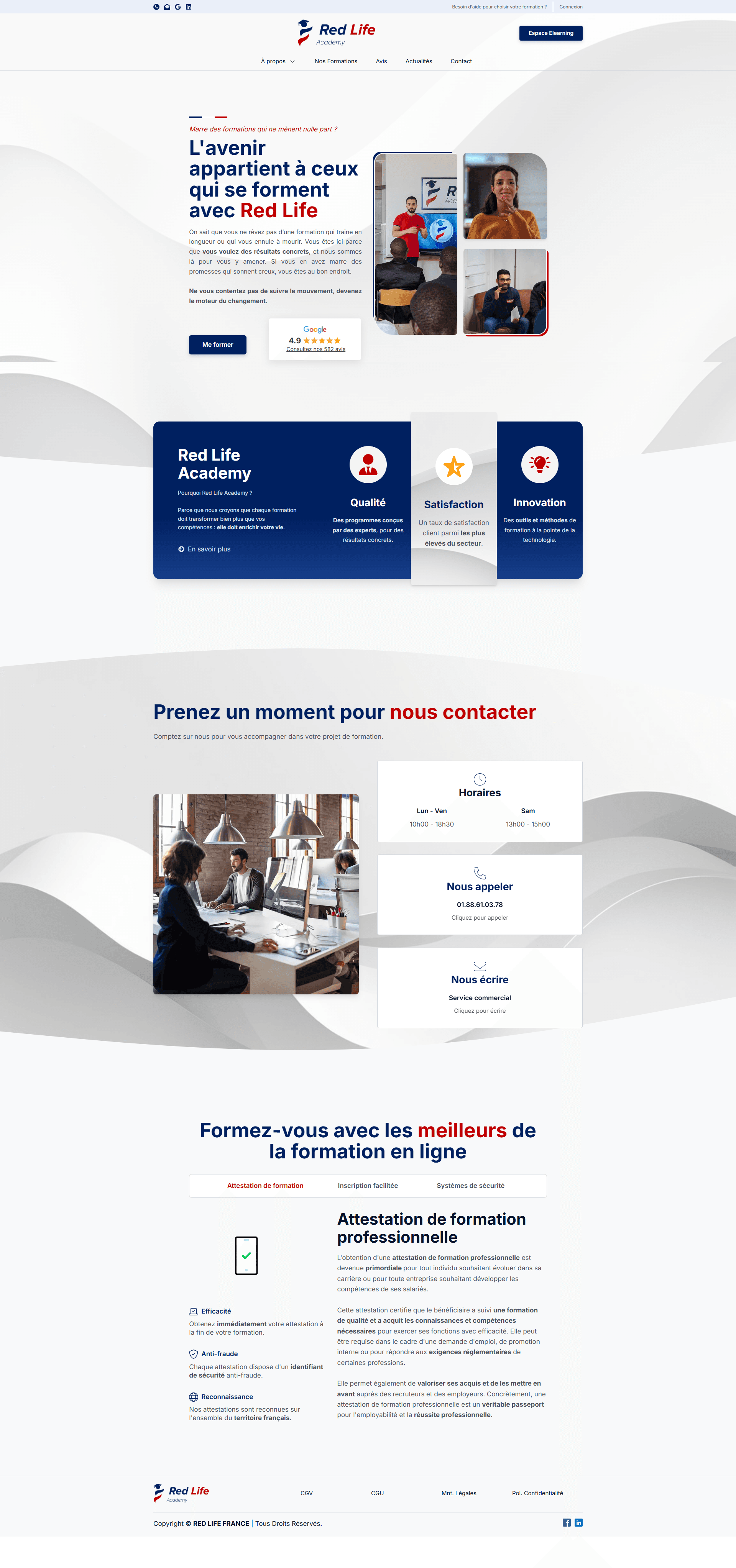 Plateforme Red Life Academy